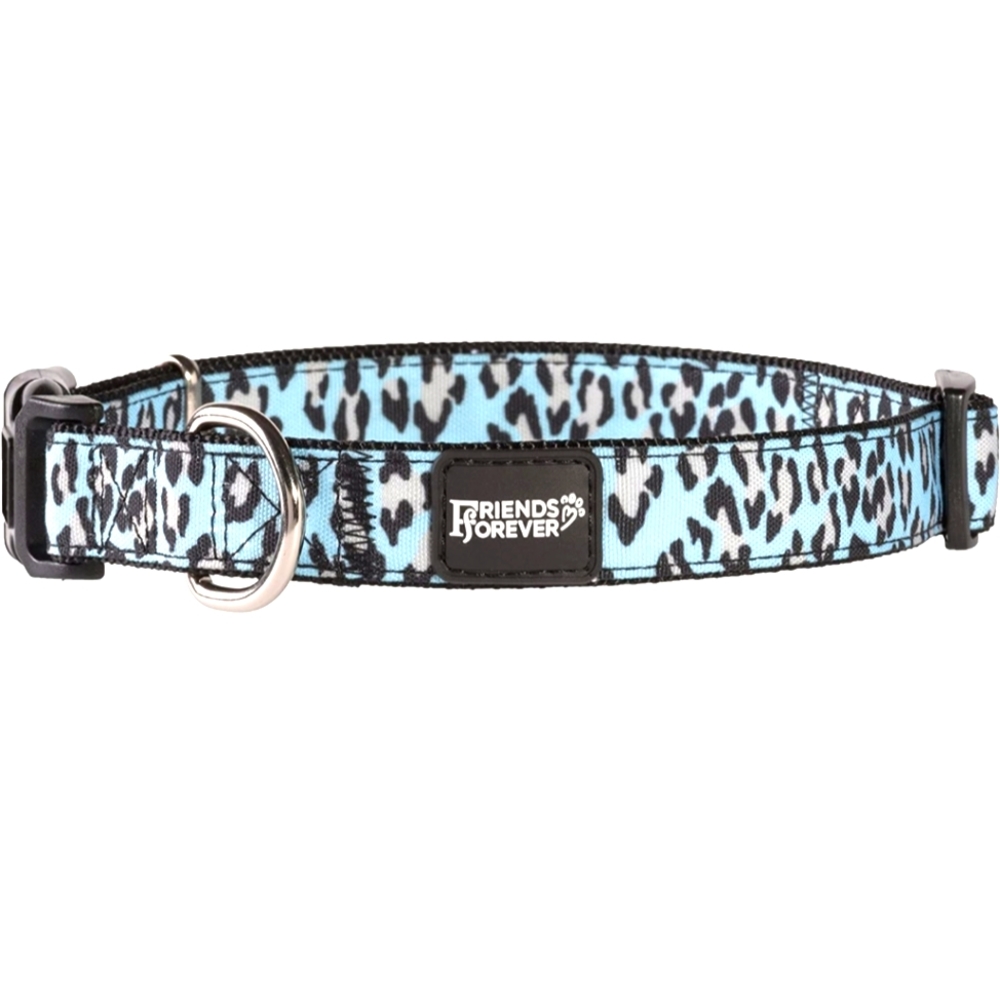 (M) Friends Forever Dog Collar for Dogs, Fashion Print Leopard